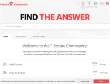 Tablet Screenshot of community.f-secure.com